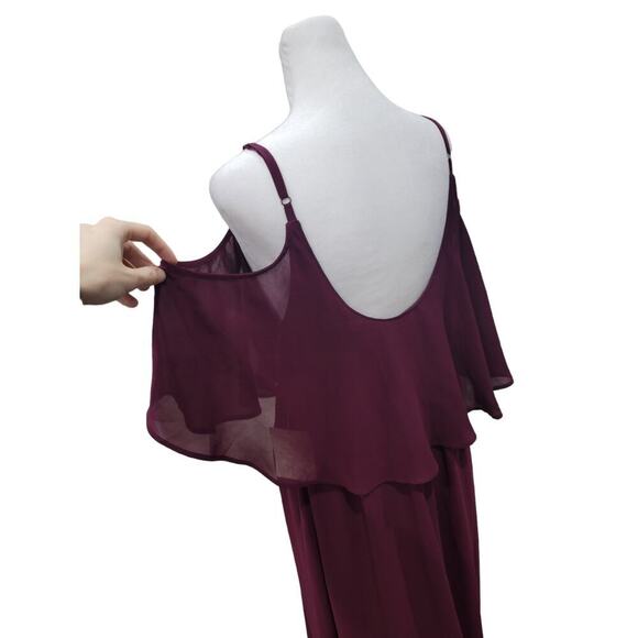 NEW Show Me Your MuMu Women's Caitlin Ruffle Maxi‎ Dress Size Large - Picture 9 of 15